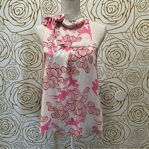Anthropologie Maeve Elanta floral bird sleeveless tank top blouse